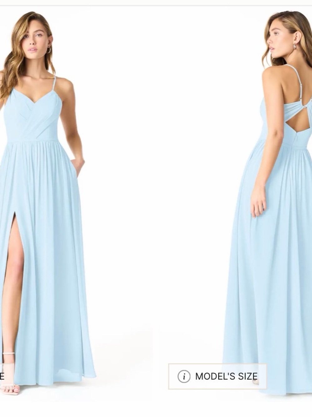 Light Blue Spaghetti-Strap Maxi Dress